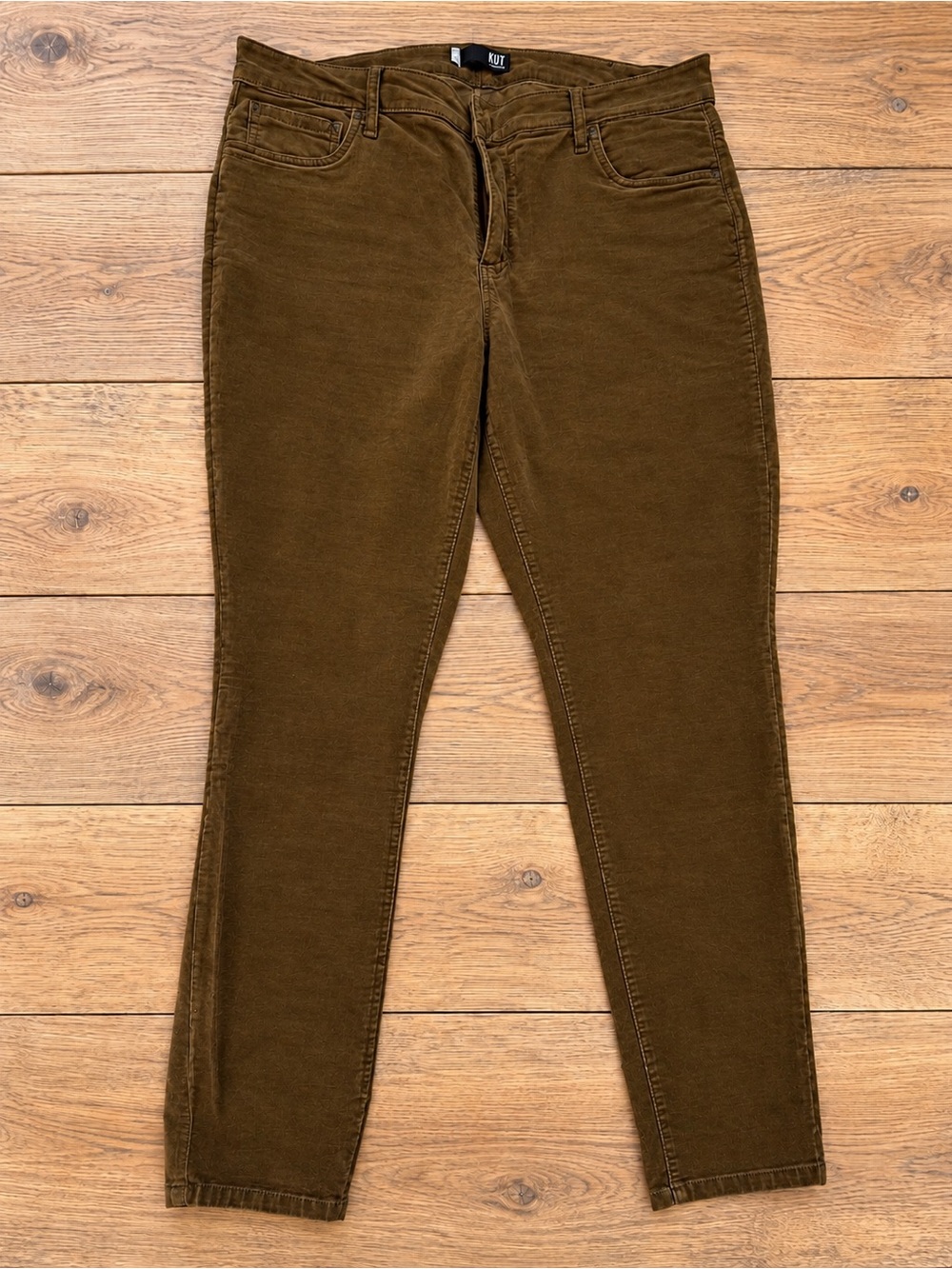 KUT From The Kloth Women’s Brown Corduroy Pants Size 18W Straight Leg